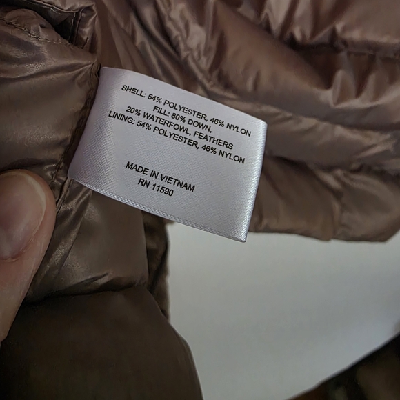 Down Feather Puffer Vest Martha Stewart Gold Gorpcore Outdoor Warm 1X - Picture 6 of 8